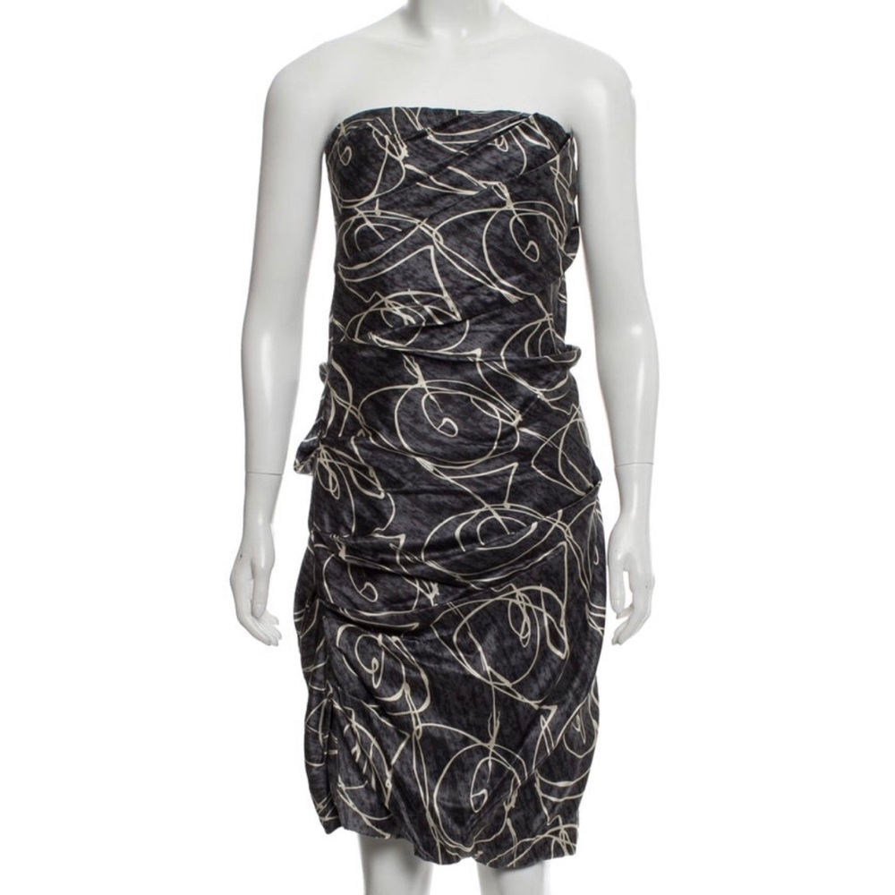 Vera Wang silk abstract Dress Size 4US